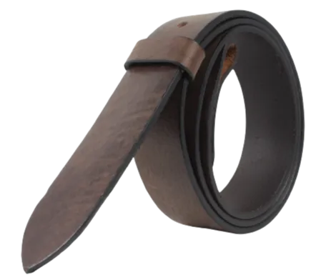 1.5" Wide Dark Brown Leather Belt Strap Replacement with Chicago Screws