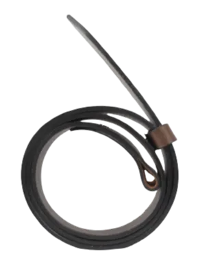 1.5" Wide Dark Brown Leather Belt Strap Replacement with Chicago Screws