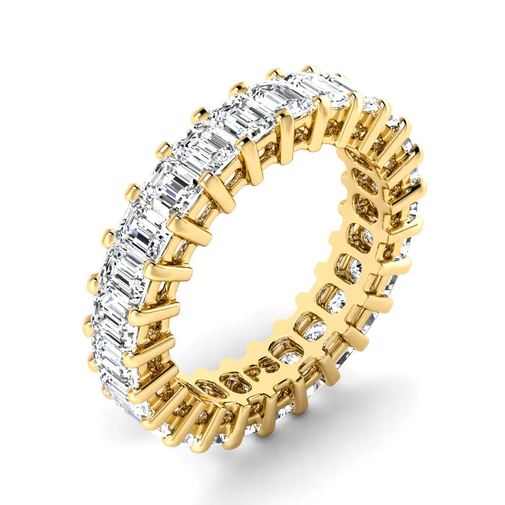 5.00 CT Emerald Cut Diamonds - Eternity Ring