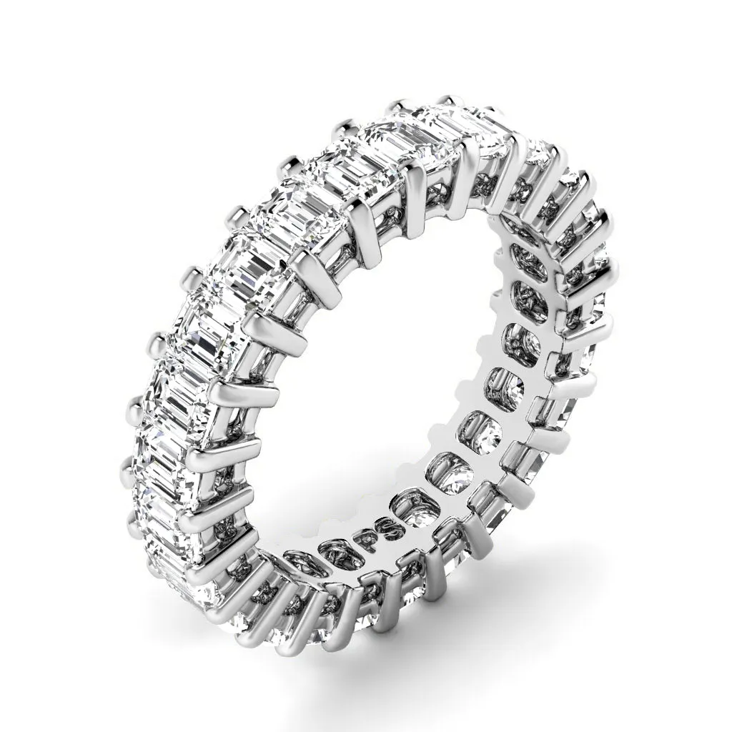 5.00 CT Emerald Cut Diamonds - Eternity Ring