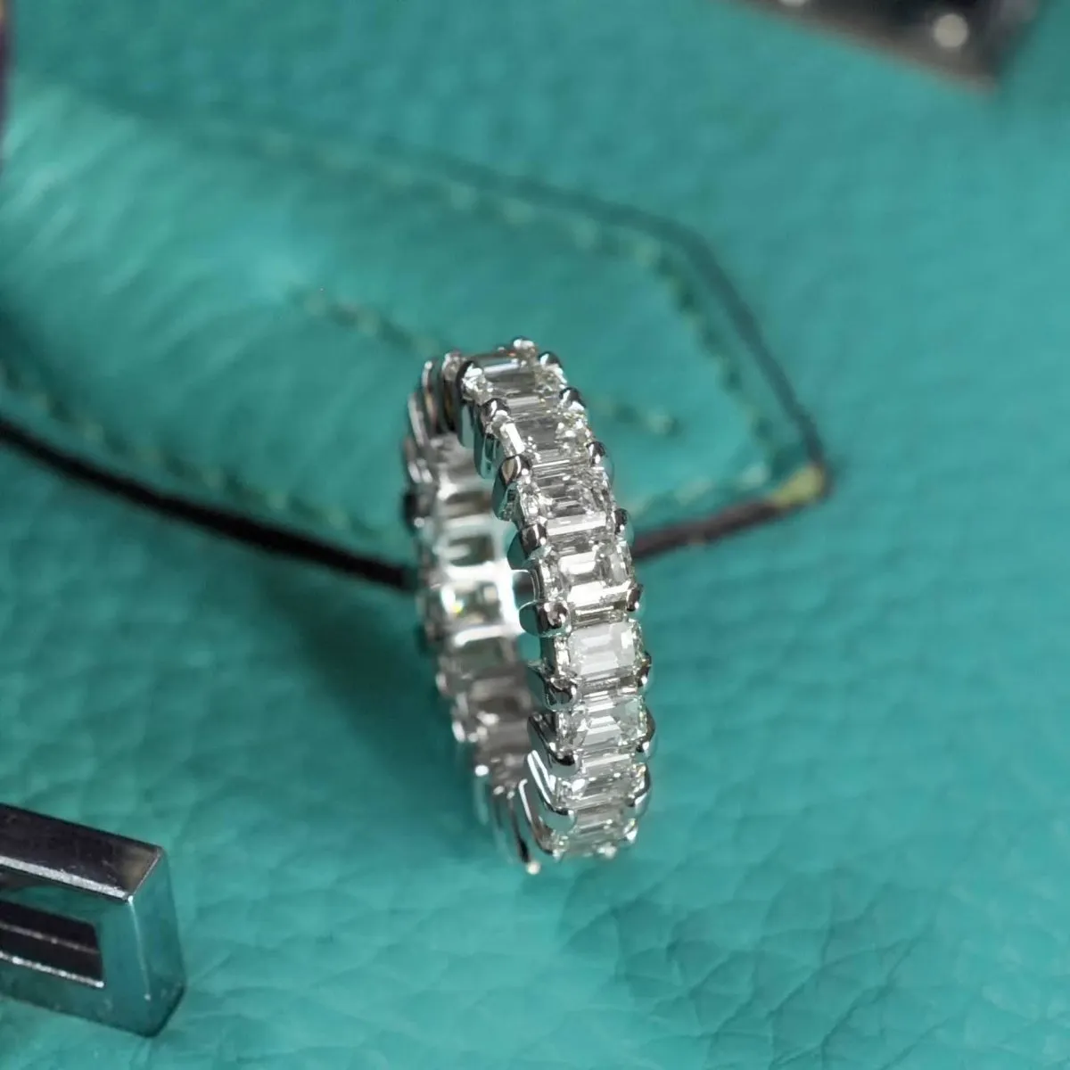 5.00 CT Emerald Cut Diamonds - Eternity Ring