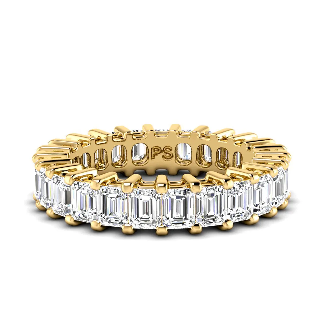 5.00 CT Emerald Cut Diamonds - Eternity Ring