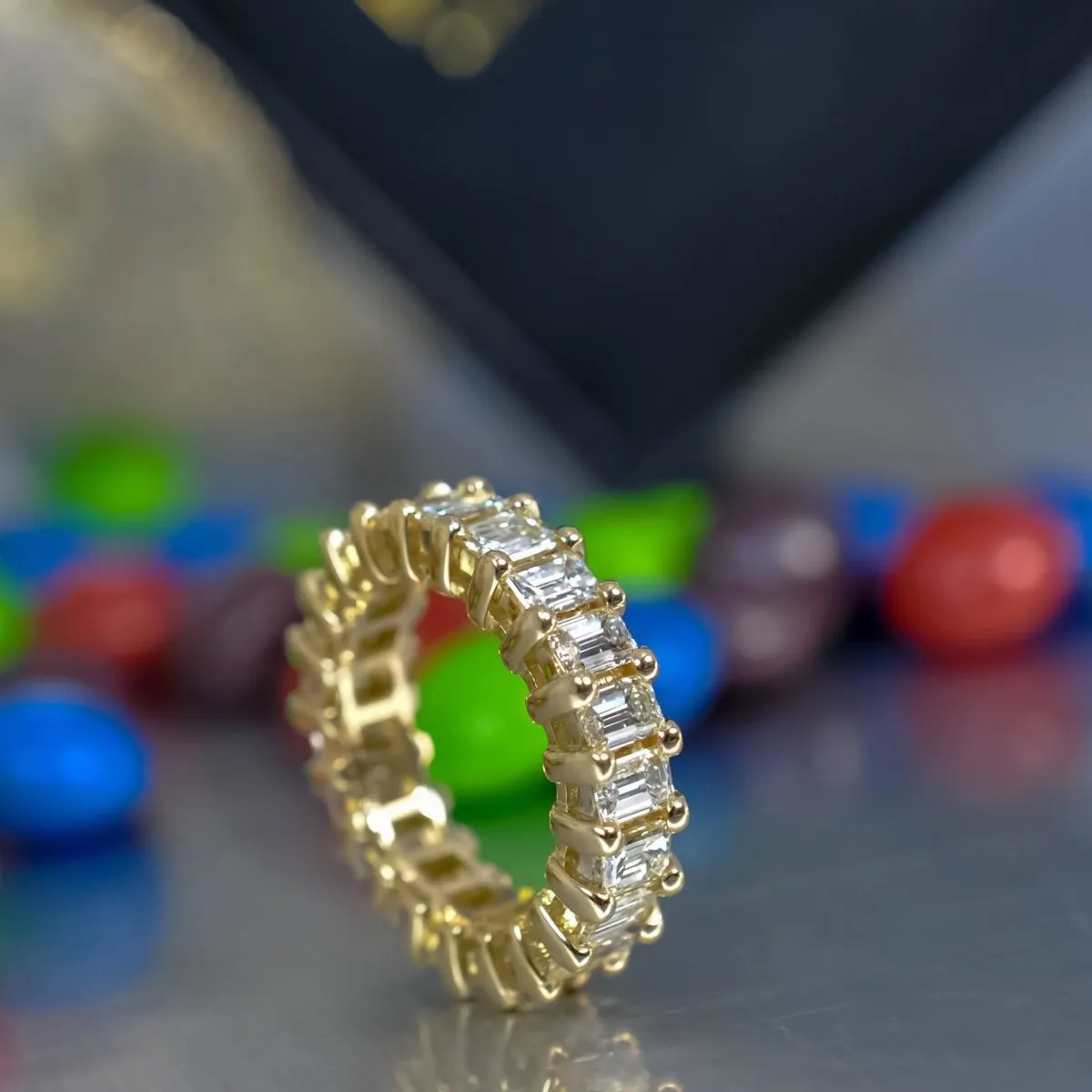 5.00 CT Emerald Cut Diamonds - Eternity Ring