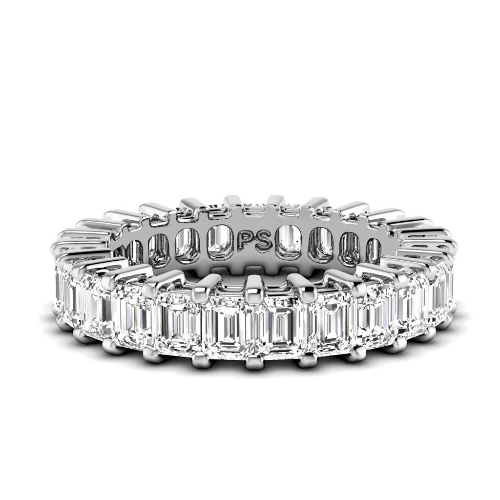 5.00 CT Emerald Cut Diamonds - Eternity Ring