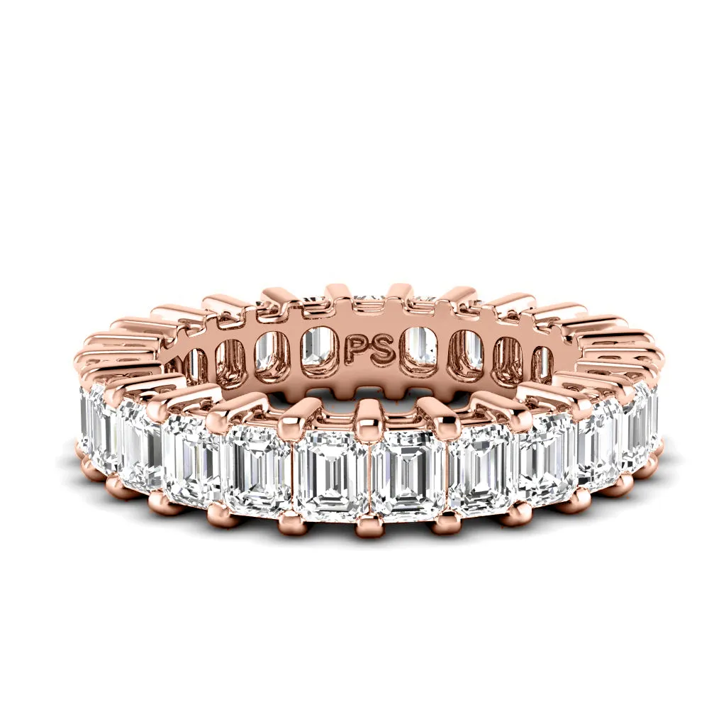 5.00 CT Emerald Cut Diamonds - Eternity Ring