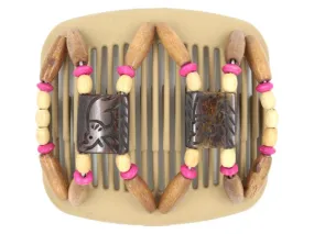 African Butterfly Hair Comb - Stones & Bones Blonde 40