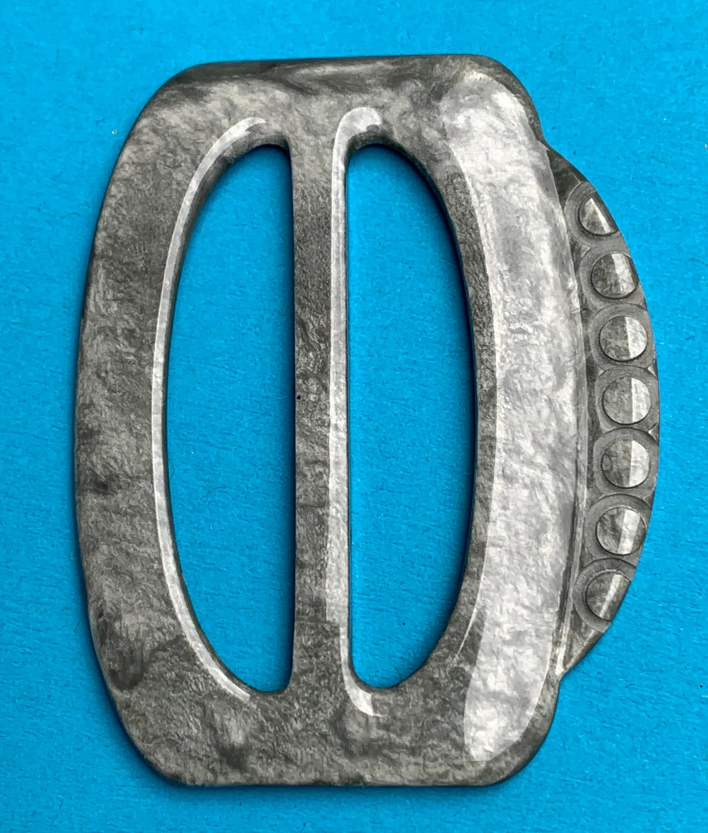 Soft Mottled Grey 1940s 6cm Belt Buckle