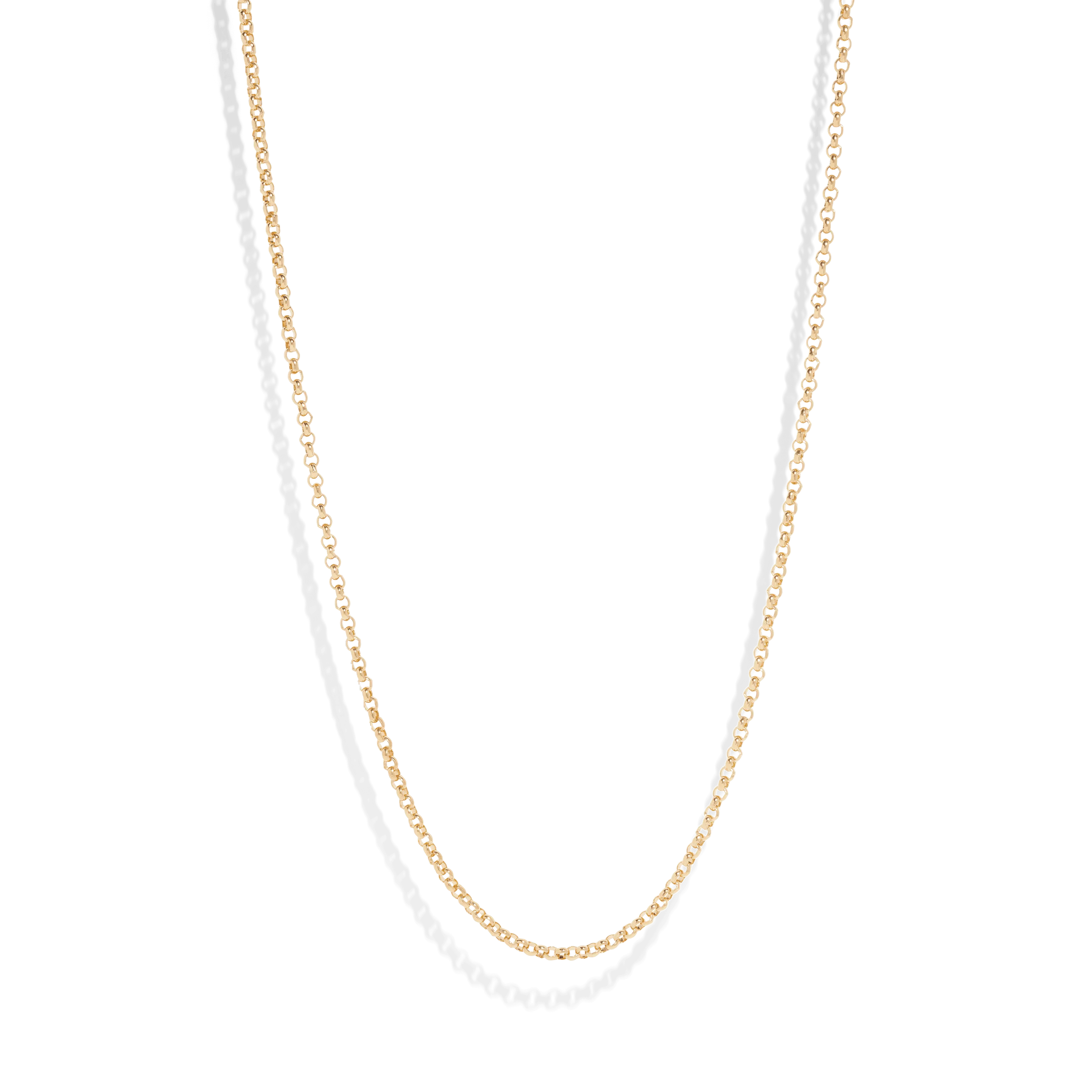 THE RILEY ROLO NECKLACE L - 18k gold vermeil